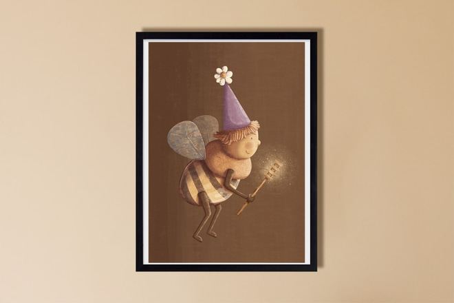 Plakát Včelí víla – Vintage