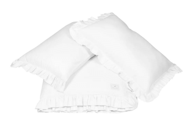 Housse de Couette Margaret Satin de Coton Blanc 140x200