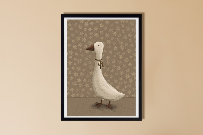 Affiche Oie - Vintage