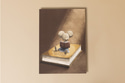 Affiche Souris et Livres - Vintage