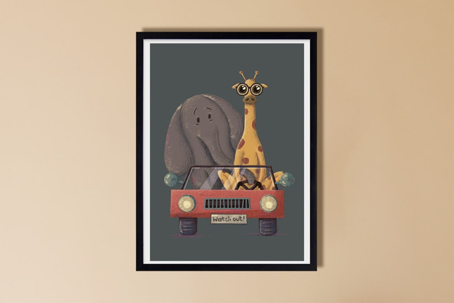 Affiche Watch Out- Vintage