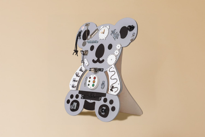 Martin the Koala Activity Board Grey