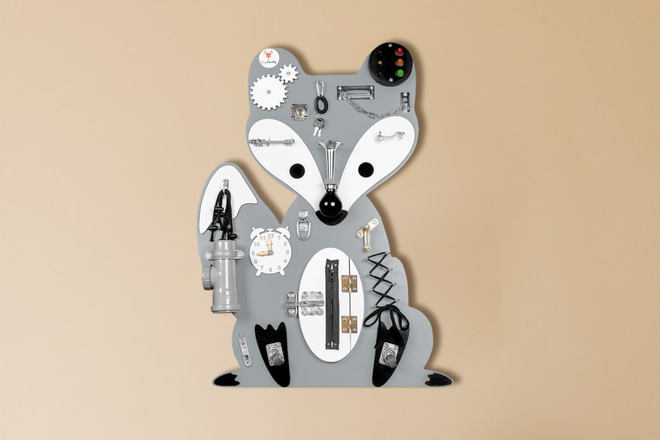 Zoé the Fox Activity Board Grey