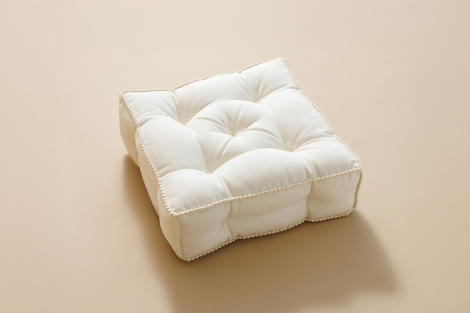 Pouf Matelassé Boho Vanille