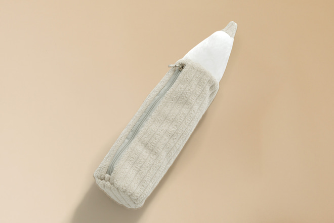 Cord-Federtasche Off-White