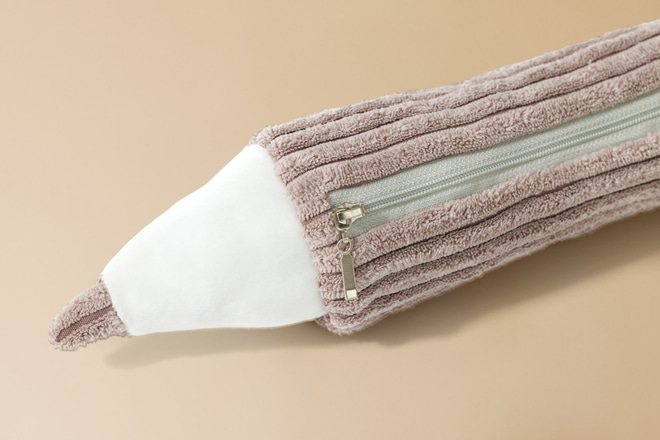 Astuccio in Velluto a Coste Magenta Grigio