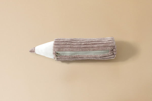 Astuccio in Velluto a Coste Magenta Grigio