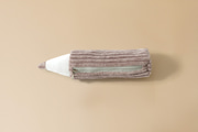 Magenta Grey Corduroy Pencil Case