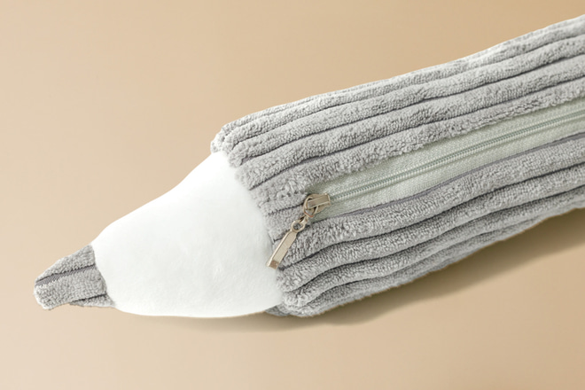 Penál na tužky z manšestru Blueberry Grey