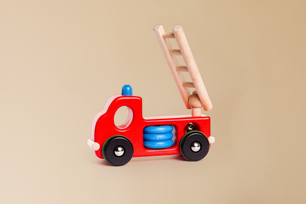 Jouet En Bois - Camion de Pompier