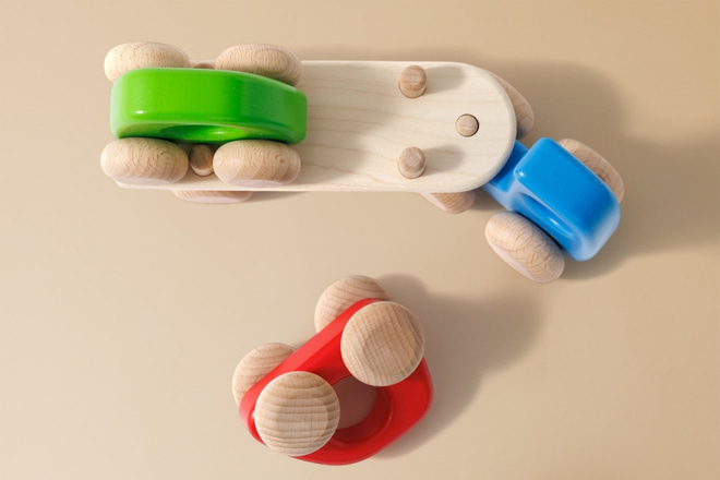 Jouet en bois - Dépanneuse Rouge