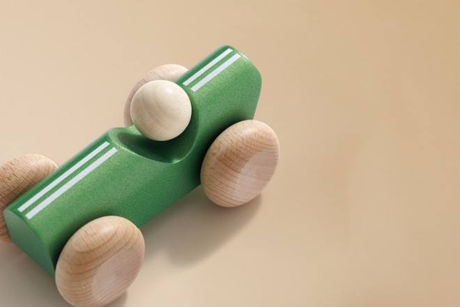 Giocattolo in legno - Macchina da Corsa d'epoca