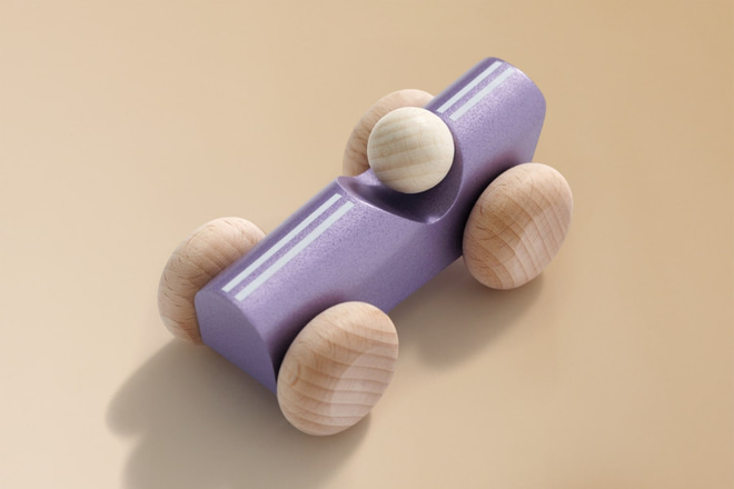 Giocattolo in legno - Macchina da Corsa d'epoca