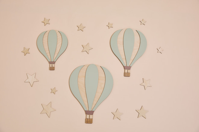 Wanddekoration Heißluftballons