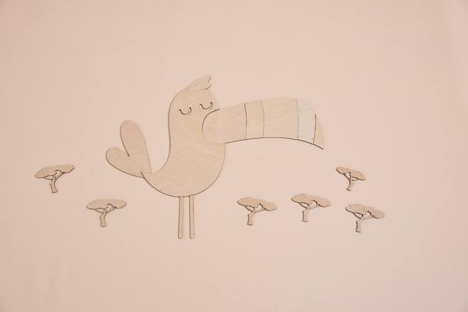 Decorazione murale Tucano