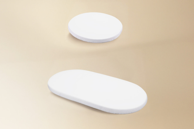 Set of 2 Fitted Sheets for Oval Evolving Cradle