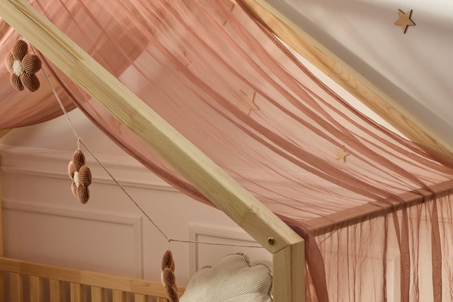 Tela Cama Casita - Cappuccino en Tul - Modelo DK