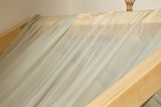 Bed Canopy - Cappuccino Tulle - Model DK