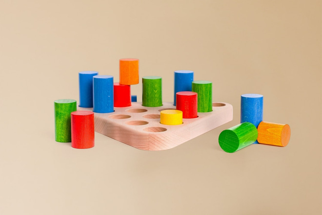 Jouet en bois - Pyramide