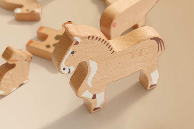 Jouet En Bois - Set Animaux de la Ferme