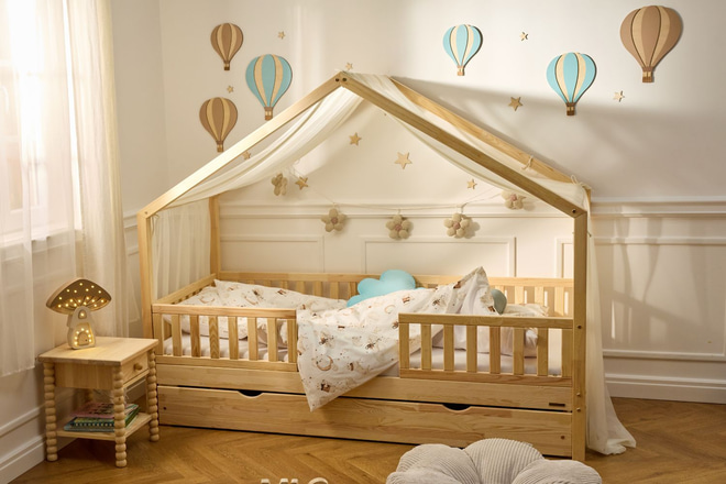 Bed Canopy in Tulle - Vanilla