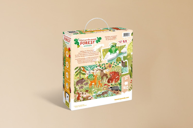 Quebra Cabeça Wild Jumbo Forest Animals 3+