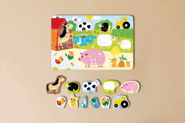 Puzzle Poznáváme farmu 2+