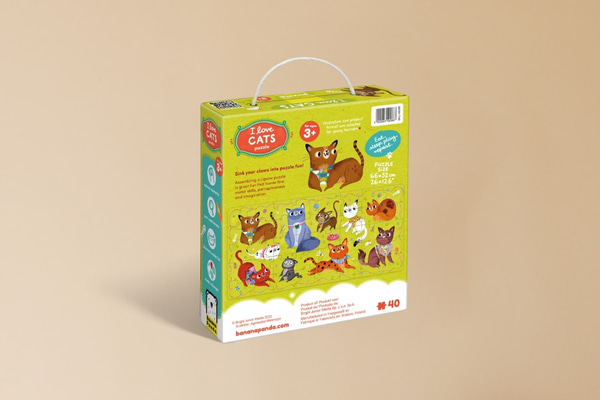 Puzzle Adoro i Gatti 3+