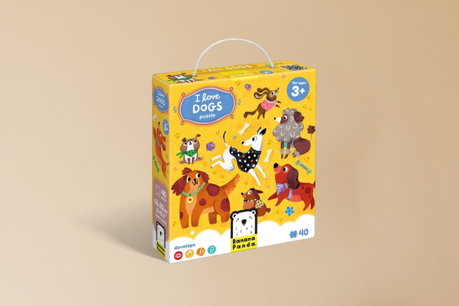 Puzzle Adoro i Cani 3+