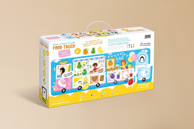 Puzzle Make-a-Match Food Truck 2+