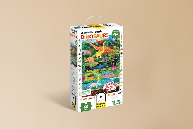 Observation Puzzle Dinosaurs 4+