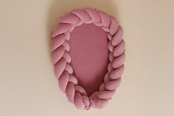 Reductor / Protector de cama Viejo Rosa Trenzado