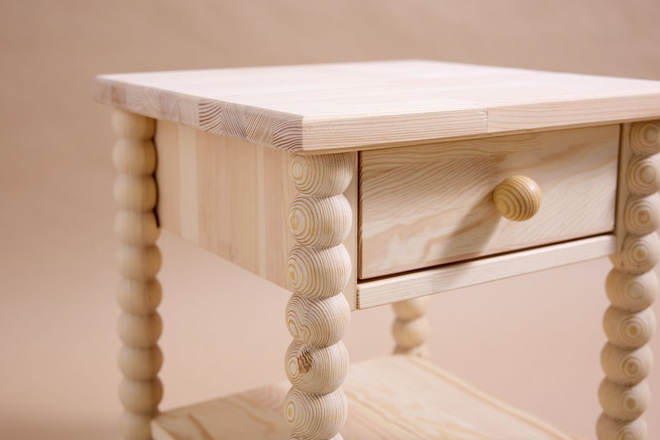 Comodino - Perlato Legno