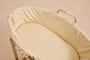 Moses Basket Cover and Fitted Sheet - Beige