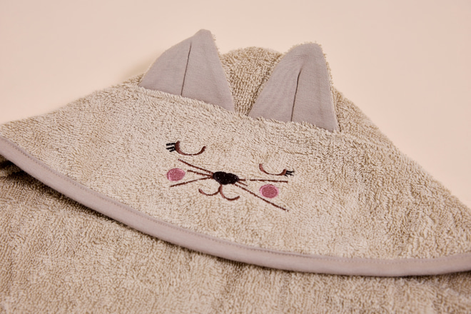 Accappatoio Bambino Gatto Cappuccino