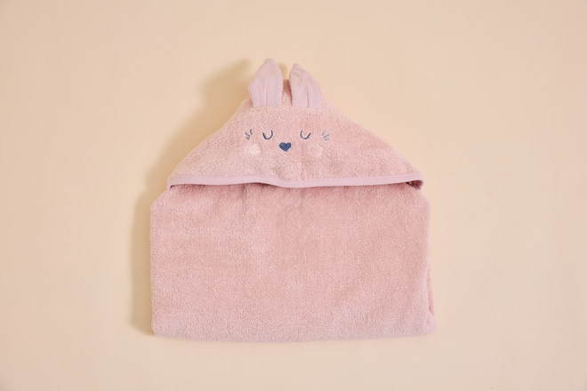 Pink Bunny Bath Cape