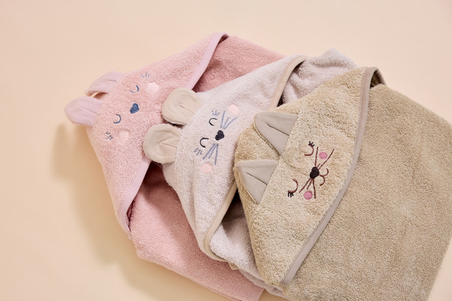 Pink Bunny Bath Cape