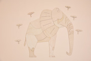 Wanddekoration Elefant