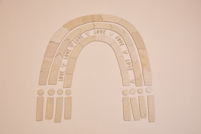 Decorazione murale Arc en Ciel en bois