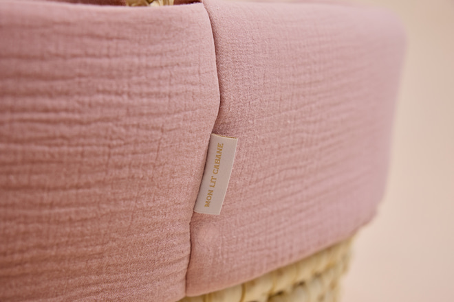 Moses Basket Cover and Fitted Sheet - Beige