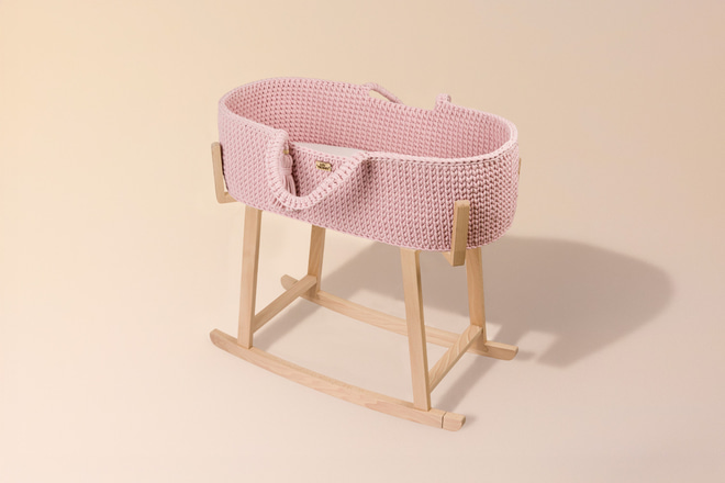 Cestino con gancio e supporto - Rosa