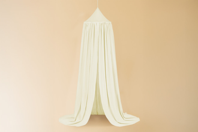 Set de Cielo de Cama y Puff Boho Vanilla