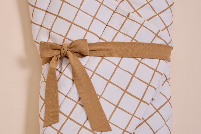 Zavinovací spací vak - Vichy Caramel - 3