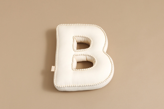 Cuscino Lettera B - Boho Vaniglia