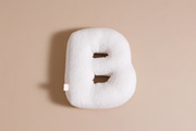 Letter Cushion B - Off White Bouclé