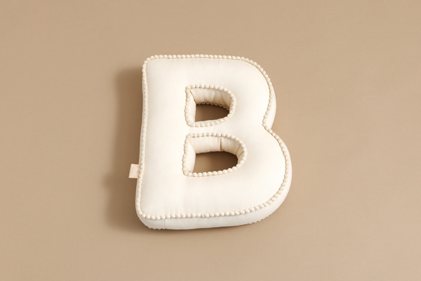 Coussin Lettre B - Boho Vanille