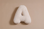 Buchstaben-Kissen A - Vanilla Boucle