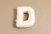 Buchstaben-Kissen D - Boho Vanille