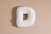 Cuscino Lettera D - Boucle Off White