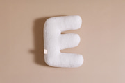 Cuscino Lettera E - Boucle Off White